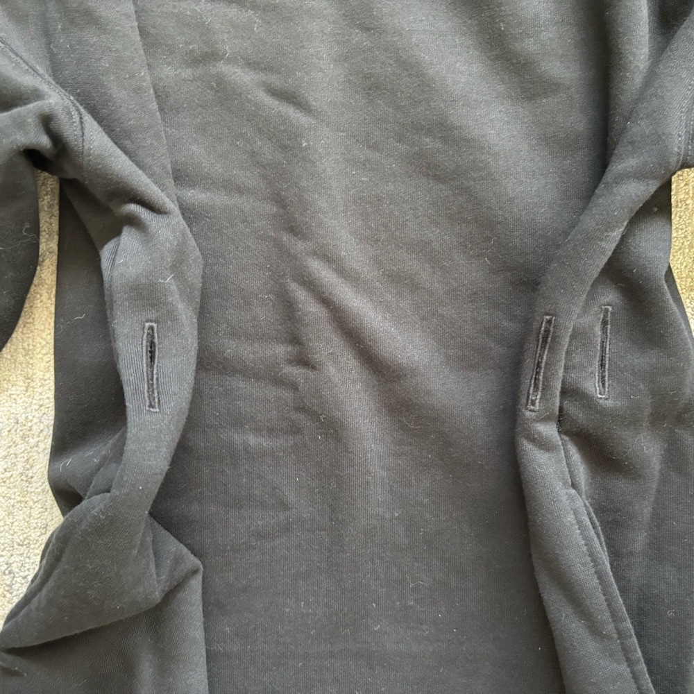 ALO YOGA CITYSCAPE Black Crewneck Sweatshirt Dress Size Small Modern Comfy - Picture 2 of 7